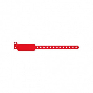 Identiplus Poly Solid Color Wristbands - Poly Solid Color Wristband, Narrow, 5/8" x 10", Red - CLS-PA-03