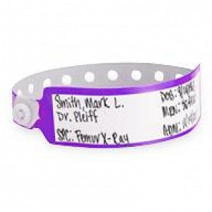 Identiplus Vinyl Write-On Wristband - Vinyl Snap Write-On, Wristband, Adult, 1-1/8" x 11-7/8" - CLS-250-VXO-08