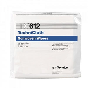 Acute Care Pharmaceuticals TechniCloth Cleanroom Wipers - Technicloth Wipe, 12" x 12" - TX612