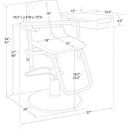 Height Adjustable Blood Draw Chair
