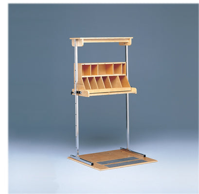 Adjustable Height Shelf Assembly with Sorting Bin