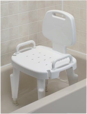 FEI Adjustable Shower Seat with Arms and Back