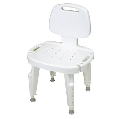 Adjustable Shower Seat with Back, No Arms