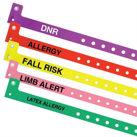 Thin Alert Bands Latex Allergy - Green — Grayline Medical