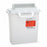 BD Multiuse Nestable Sharps Collectors - Sharps Container with Funnel Top, 8 qt., Red - 305344