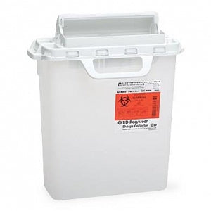 BD Multiuse Nestable Sharps Collectors - Sharps Container with Clear Open Top, 14 qt. - 305456