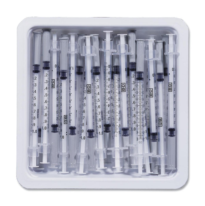 BD PrecisionGlide Allergist Tray - Allergist Tray with Precision Needle, 27 G x 3/8", 1 mL, Regular Bevel - 305542