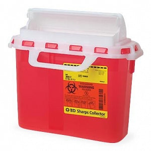 BD Patient Room Sharps Collectors with Counterbalanced Door - Patient Room Sharps Collector with Counterbalanced Door, Clear, 5.4 qt. - 305551