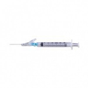 BD BD Luer-Lok Shielding Hypodermic Syringe - SafetyGlide Syringe with Needle, 25 G x 1", 3 mL - 305924