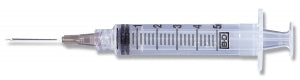BD Luer-Lok Syringes with PrecisionGlide Needle - Luer Lock Syringe with Needle, 5 mL, 21G x 1-1/2" - 309633
