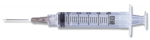 BD Luer-Lok Syringes with PrecisionGlide Needle - Luer Lock Syringe with Needle, 5 mL, 20G x 1" - 309634