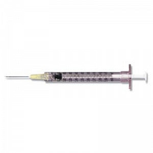 BD Luer-Lok Syringes with PrecisionGlide Needle - Luer Lock Syringe with Needle, 1 mL , 20G x 1" - 309637