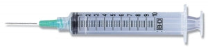 BD Syringe / Needle Combination with Luer-Lok Tip - Syringe with Needle and Luer Lock, 20G x 1-1/2" - 309645