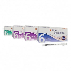 BD Insulin Syringe with Ultra-Fine Short Needles - 0.3 mL Insulin Syringe with 31G x 5/16" Needle - 328438