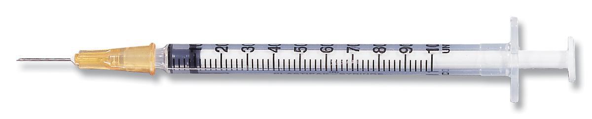 BD Insulin Syringe with Detachable Needle - SYRINGE, INS, 1ML, 26G X 1 ...