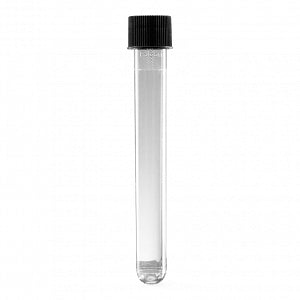 Corning Falcon PS Round-Bottom Test Tubes with Screw Caps - Falcon Round Bottom Polystyrene Test Tube with Screw Cap, 19 mL, 16 mm x 150 mm - 352045