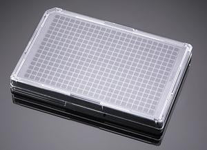 Corning Falcon Optilux 384-Well Microplates - Falcon 384-well Optilux White / Clear Flat Bottom TC-treated Microtest Microplate, with Lid - 353963