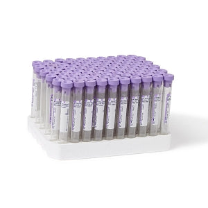 BD Vacutainer Ethylenediaminetetraacetic Acid (EDTA) Tubes - Vacutainer Plastic Edda K2 EDTA Tube with Conventional Closure, Paper Label, Lavender, 13 mm x 100 mm, 6.0 mL, 10.8 mg - 368661