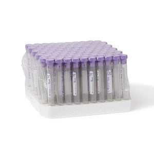 BD Vacutainer Ethylenediaminetetraacetic Acid (EDTA) Tubes - Vacutainer Plastic Edda K2 EDTA Tube with Conventional Closure, Paper Label, Lavender, 13 mm x 100 mm, 6.0 mL, 10.8 mg - 368661