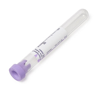BD Vacutainer Ethylenediaminetetraacetic Acid (EDTA) Tubes - Vacutainer Plastic Edda K2 EDTA Tube with Conventional Closure, Paper Label, Lavender, 13 mm x 100 mm, 6.0 mL, 10.8 mg - 368661