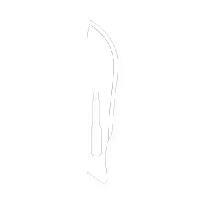 Aspen Surgical Products Carbon Steel Blades with Rib-Back Design - Carbon-Steel Surgical Blade, Size #22, Sterile - 371122