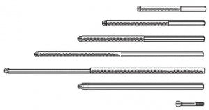 Beaver-Visitec Surgical Blade Handles - Beaver Round Knurled Stainless Steel Blade Handle, 10 cm - 374310