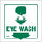 Brady Worldwide Safety Sign Eye Wash Sign - Eye Wash Sign with Picture, V Style, 6"H x 9"W x 4"D - 49371