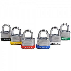 Brady Worldwide Safety Padlocks - 3/4" Shackle Steel Lock, Keyed Different - 99500
