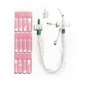 Avanos WET PAK Closed-Suction Catheter T-Piece - Adult Trach Care Closed Suction System Kit for Endotracheal Tube, WET PAK T-Piece and 9 Vials, 14 Fr x 54 cm - 2208A007