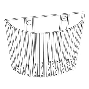 W A Baum Baum Wall Aneroid Large System Wall Basket - Wall Basket for Large Aneroid Manometer Cuffs - 2422