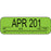 Label Paper Permanent ___Apr 200___ 1 1/2" X 1/2" Bright Green 500 Per Roll