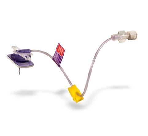 CR Bard PowerLoc EZ SIS Safety Sets - PowerLoc EZ Huber Safety Infusion Set, w / Wings, 19G x 1" - SHW19-100