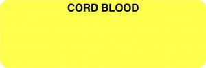 Centurion Centurion Cord Blood Labels - Fluorescent Chartreuse 1" x 3" Cord Blood Label, Label - BBL534