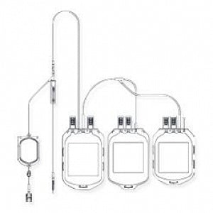 Terumo Medical Teruflex Blood / Serum Bags - Teruflex Blood / Serum Transfer Bag with 1 Coupler, 600 mL - 1BBT060CB71