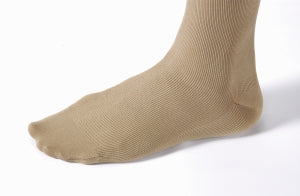 BSN Medical Knee High Ribbed Compression Socks - RIBBED, MEN, KNEE-HI, CLOSE TOE, KHAKI, XL - 115103