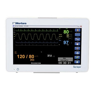 Burdick Surveyor Patient Monitoring System - Patient Monitor for ECG, BP, Temperature, SPO2, CO2, and Recorder - SUR12-PAC-XXAAX