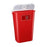 Bemis Manfacturing Phlebotomy and Multiuse Containers - Sharps Container with Large Opening, Red, 11 gal. - 111 030