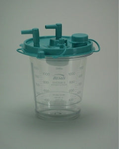 Bemis Hi-Flow Suction Canisters - 1200cc Hi-Flow Suction Canister with Aerostat Filter and Float Valve Shutoff - 484410