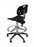 Biofit ArmorSeat Series Laboratory Chairs with ISO 6 Package - ArmorSeat Series Black Laboratory Chair with ISO 6 Package, Reinforced Composite Base and Black Powdercoat Finish without Arms, High Seat Height, 21" - 31" - GGR-H-RC-AFP-XA-ISO6-2DS-BLK