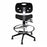 Biofit ArmorSeat Series Laboratory Chairs with ISO 6 Package - ArmorSeat Series Black Laboratory Chair with ISO 6 Package, Reinforced Composite Base and Black Powdercoat Finish without Arms, High Seat Height, 21" - 31" - GGR-H-RC-AFP-XA-ISO6-2DS-BLK