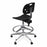 Biofit ArmorSeat Series Laboratory Chairs with ISO 6 Package - ArmorSeat Series Black Laboratory Chair with ISO 6 Package and Wide Aluminum Base without Arms, High Seat Height, 21" - 31" - GGW-H-RC-T-AFP-XA-ISO6-2DS-BLK