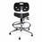 Biofit ArmorSeat Series Laboratory Chairs with ISO 6 Package - ArmorSeat Series Black Laboratory Chair with ISO 6 Package and Wide Aluminum Base without Arms, High Seat Height, 21" - 31" - GGW-H-RC-T-AFP-XA-ISO6-2DS-BLK