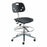 Biofit ArmorSeat Series Laboratory Chairs with ISO 6 Package - ArmorSeat Series Black Laboratory Chair with ISO 6 Package and Wide Aluminum Base without Arms, High Seat Height, 21" - 31" - GGW-H-RC-T-AFP-XA-ISO6-2DS-BLK