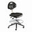Biofit Unique U Series Chairs with ISO 6 Clean Room Package - Unique U Series Black Chairs with ISO 6 Clean Room Package, Reinforced Composite Base and Chrome Finish without Arms, Medium Seat Height, 18" - 25" - UUR-M-RC-T-AFP-XA-ISO6-2DS