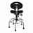 Biofit Unique U Series Chairs with ISO 6 Clean Room Package - Unique U Series Black Chairs with ISO 6 Clean Room Package, Steel Base and Chrome Finish without Arms, High Seat Height, 24" - 31" - UUS-H-RC-T-XF-XA-ISO6-2DS