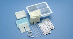 Busse Hospital Disposables Tracheostomy Care Sets - Tracheostomy Care Tray with Hydrogen Peroxide, Sterile - 714