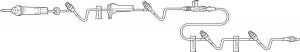Baxter Healthcare Continu-Flo Solution Sets - CONTINU-FLO Solution Set, Nonvented, 2 CLEARLINK Luer Activated Valves, Backcheck Valve, Plus 4-Way Stopcock Extension Set with 2 CLEARLINK Luer Activated Valve - 2C6255