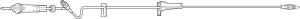Baxter Duo-Vent Clearlink Solution Sets - Clearlink 106" Continu-Flo Solution Set with Luer-Activated Valve, Male Luer Lock Adapter and Retractable Collar - 2C8515