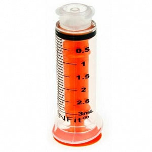 Baxter Enteral Syringe with Enfit connectors - Enfit Enteral Oral Syringe, Orange, 3 mL, Nonsterile - H93899103
