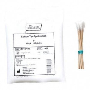Bioseal Cotton Tip Applicators - Cotton Tip Applicator, Sterile, 3" - 9310/100